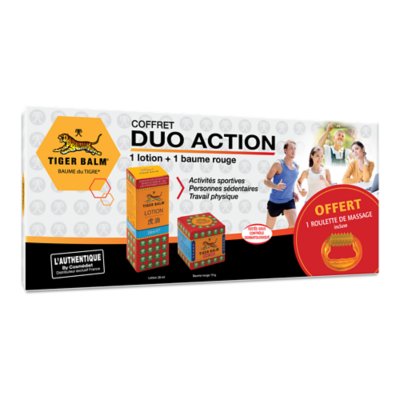 coffret duo action avec roulette de massage