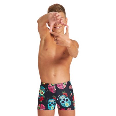 boxer de bain garçon crazy skulls carnival