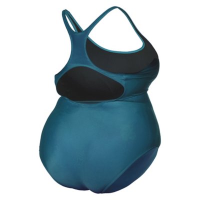 Maillot de Bain 1 Pièce Natation Femme ARENA NEW SOLID Bleu pour les clubs  et collectivités