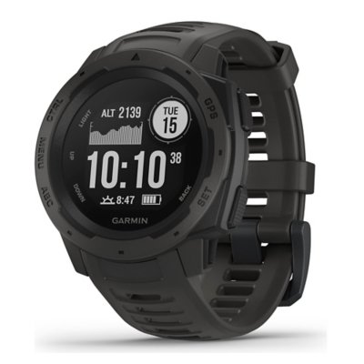 montre gps & cardio instinct graphite grey