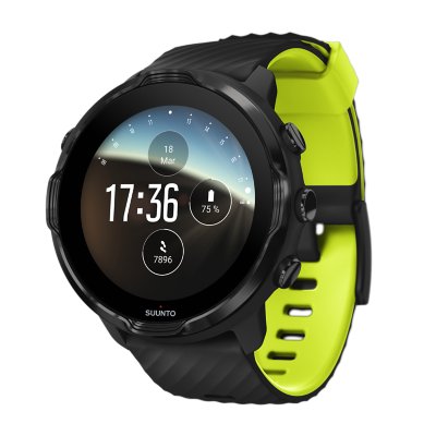 montre gps & cardio suunto 7 black lime