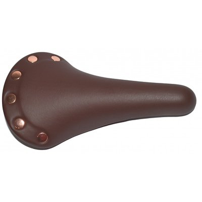 selle de vélo de route homme retro maron + rivet