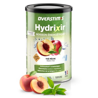 boisson d'hydratation hydrixir antioxydant saveur thé pêche