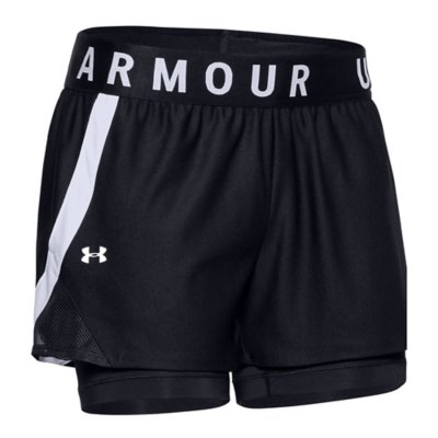 short de training femme play up 2-in-2