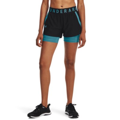 short de training femme play up 2-in-2