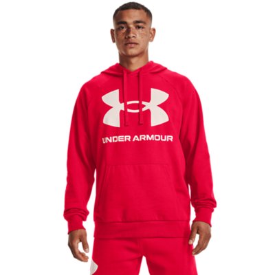 sweatshirt à capuche homme ua rival fleece big logo hd