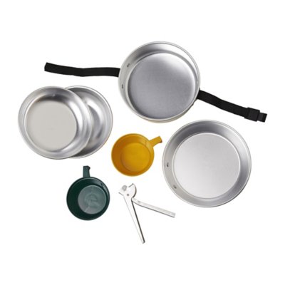 couverts vaisselle 7 pièces en alu randonnée