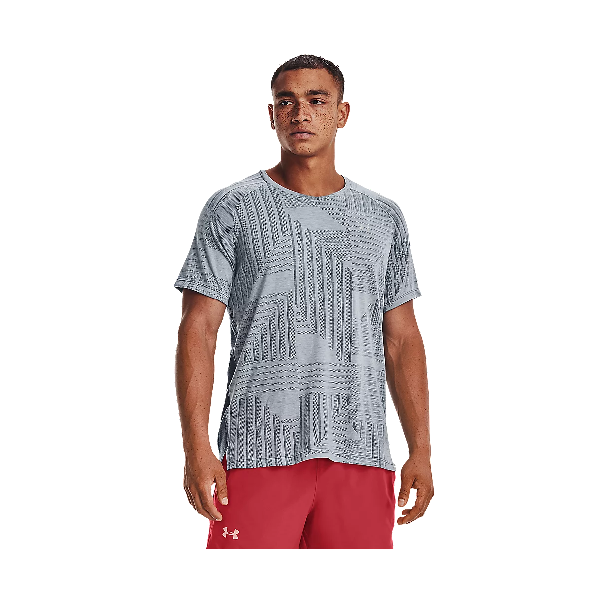 tee-shirt de running à manches courtes homme ua streaker deco diamond ss org