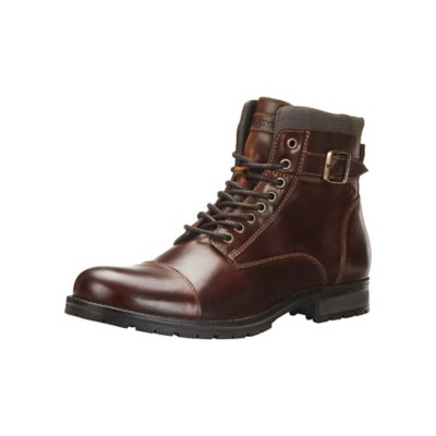 boots homme jfwalbany leather brown stone