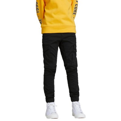 pantalon cargo garçon jjipaul jjflake akm 715 black