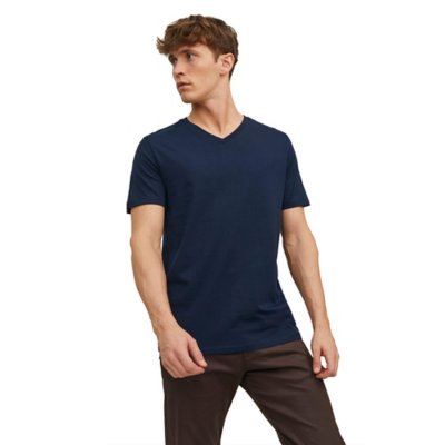 tee-shirt à manches courtes homme jjeorganic basic v-neck noos