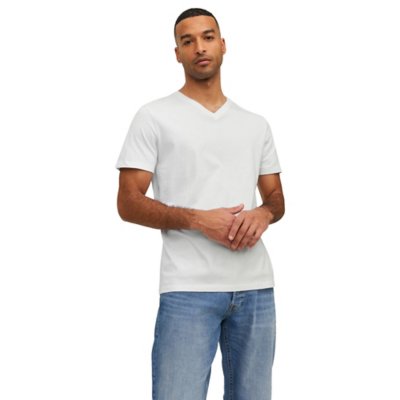 tee-shirt à manches courtes homme jjeorganic basic v-neck noos