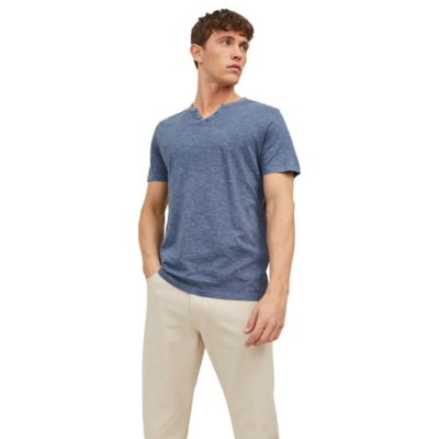 tee-shirt à manches courtes homme jjesplit neck noos