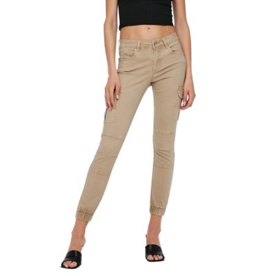 Pantalon cargo en toile Femme - Beige