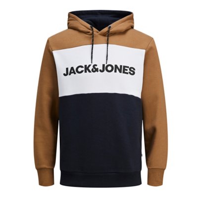 sweatshirt à capuche homme jjelogo blocking