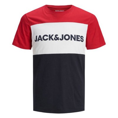 tee-shirt à manches courtes homme jjelogo blocking ss noos