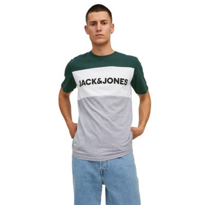 tee-shirt à manches courtes homme jjelogo blocking ss noos