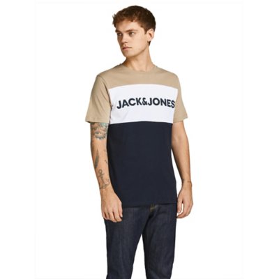 tee-shirt à manches courtes homme jjelogo blocking ss noos