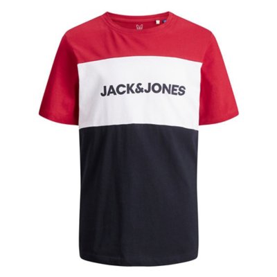 tee-shirt à manches courtes garçon jjelogo blocking ss