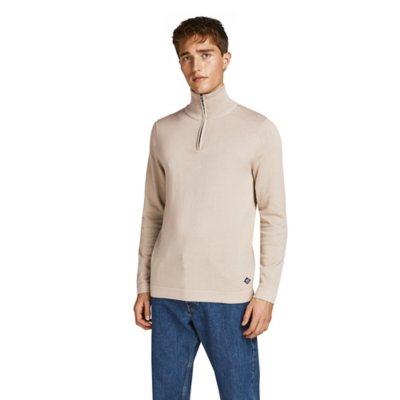 pull homme joreli knit high neck zip