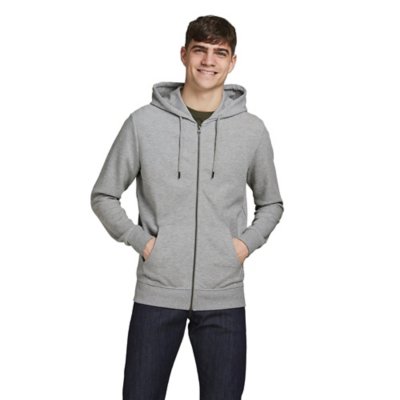 sweatshirt zippé à capuche homme jjebasic zip hood noos