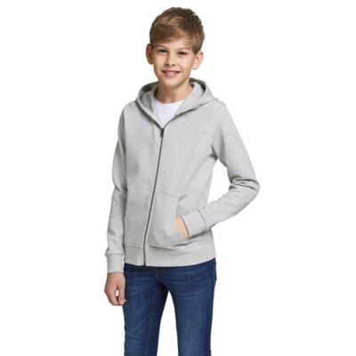 sweatshirt zippé à capuche garçon jjebasic zip hood noos