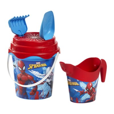 jeu de plage garni diam 17 + arrosoir spider man