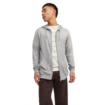 sweatshirt zippé à capuche homme jprlance knit hood cardigan