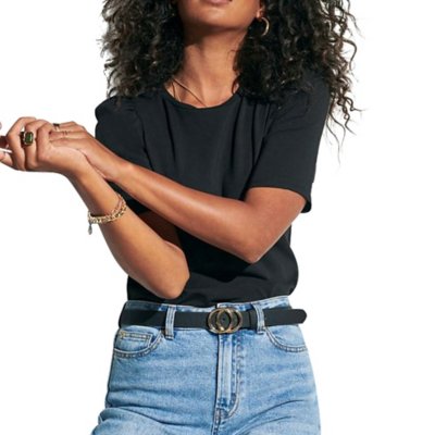 ceinture femme onlrasmi faux leather jeans belt noos