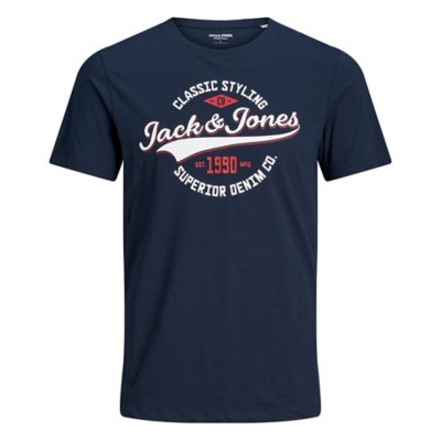 tee-shirt à manches courtes garçon jjelogo o-neck 2 col aw21 no