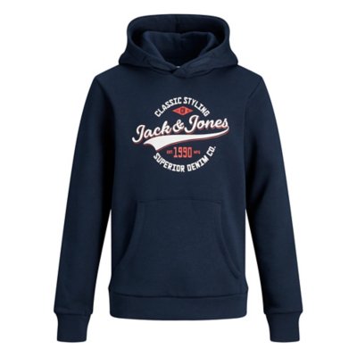 sweatshirt à capuche garçon jjelogo hood 2 col 21/22 noos