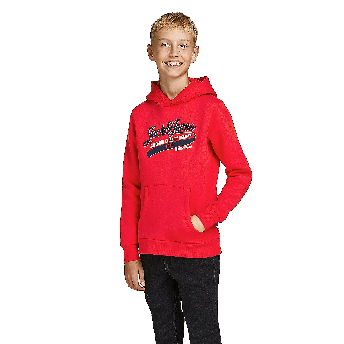 sweatshirt à capuche garçon jjelogo hood 2 col 21/22 noos