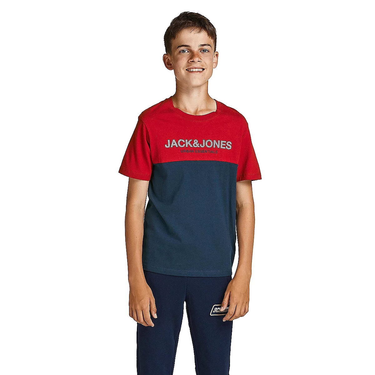 tee-shirt à manches courtes garçon jjeurban blocking o-neck noo