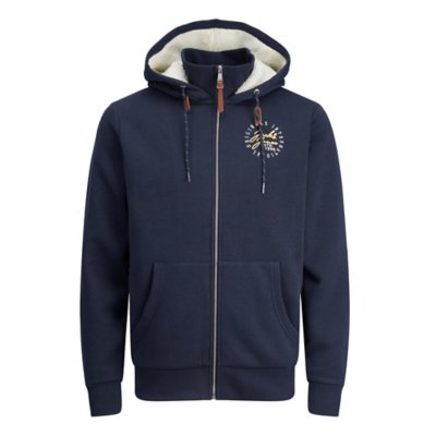 sweatshirt zippé à capuche homme jorwoods zip hood