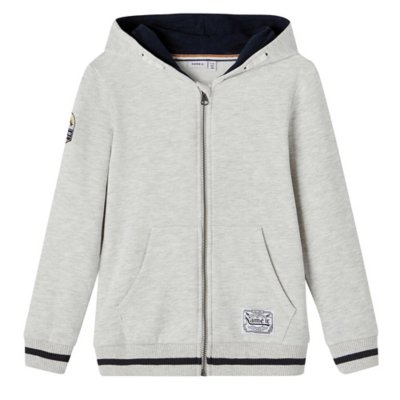 sweatshirt zippé à capuche garçon nkmtulser swe card w bru