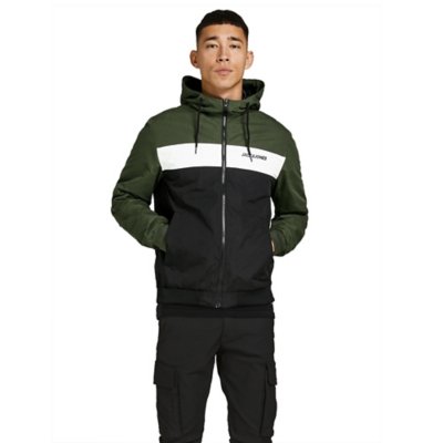 veste à capuche homme jjerush blocking hood bomber