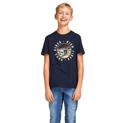 tee-shirt à manches courtes garçon jjeustace ss jr