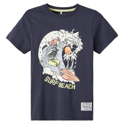 tee-shirt à manches courtes garçon nkmfholiday ss top