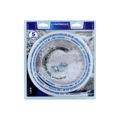 accessoire tuyau souple a colliers nf gaz 1,25m