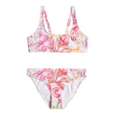 maillot de bain 2 pièces fille tropical time set