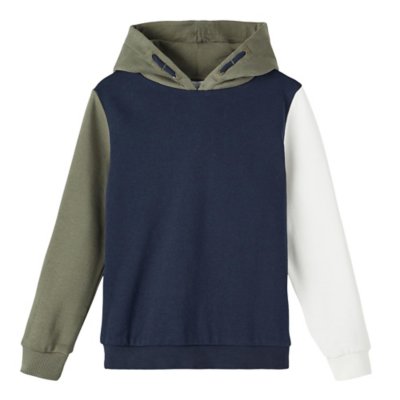 sweatshirt à capuche garçon nkmkalpo ls wh bru noos