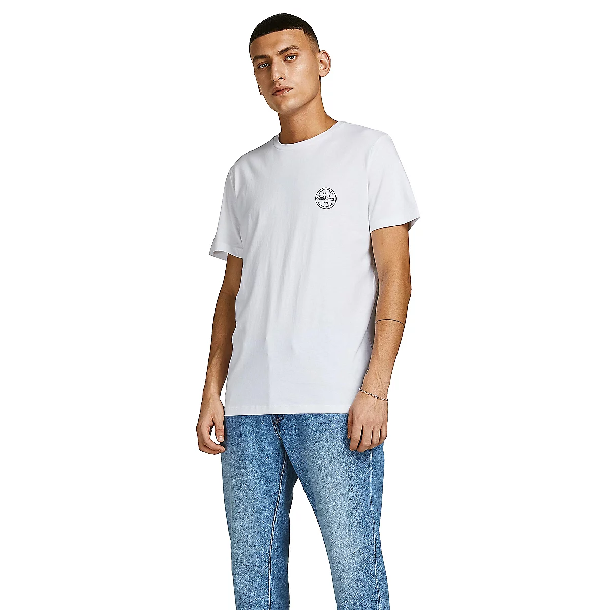 tee-shirt à manches courtes homme jjegordon shark ss crew neck no