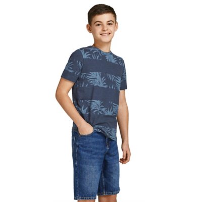 tee-shirt à manches courtes garçon jorbloomer stripe crew neck