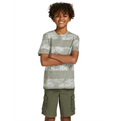 tee-shirt à manches courtes garçon jorbloomer stripe crew neck