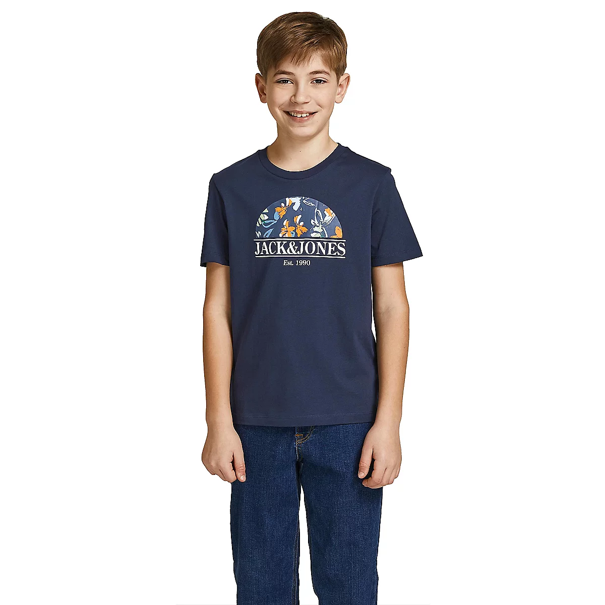 tee-shirt à manches courtes garçon jorflower branding crew neck