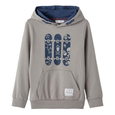 sweatshirt à capuche garçon nkmlkitab swe with hood bru