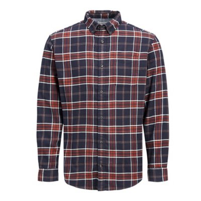 chemise à manches longues homme jjeclassic check l/s au22 sn