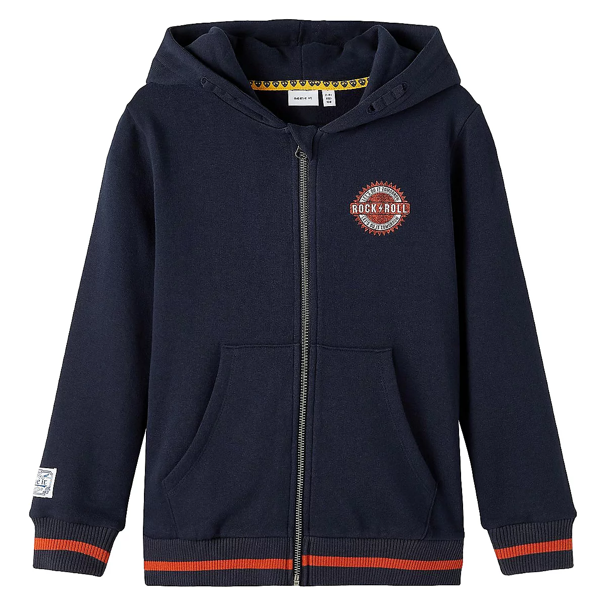 sweatshirt zippé à capuche garçon nkmnulser swe card w hood bru