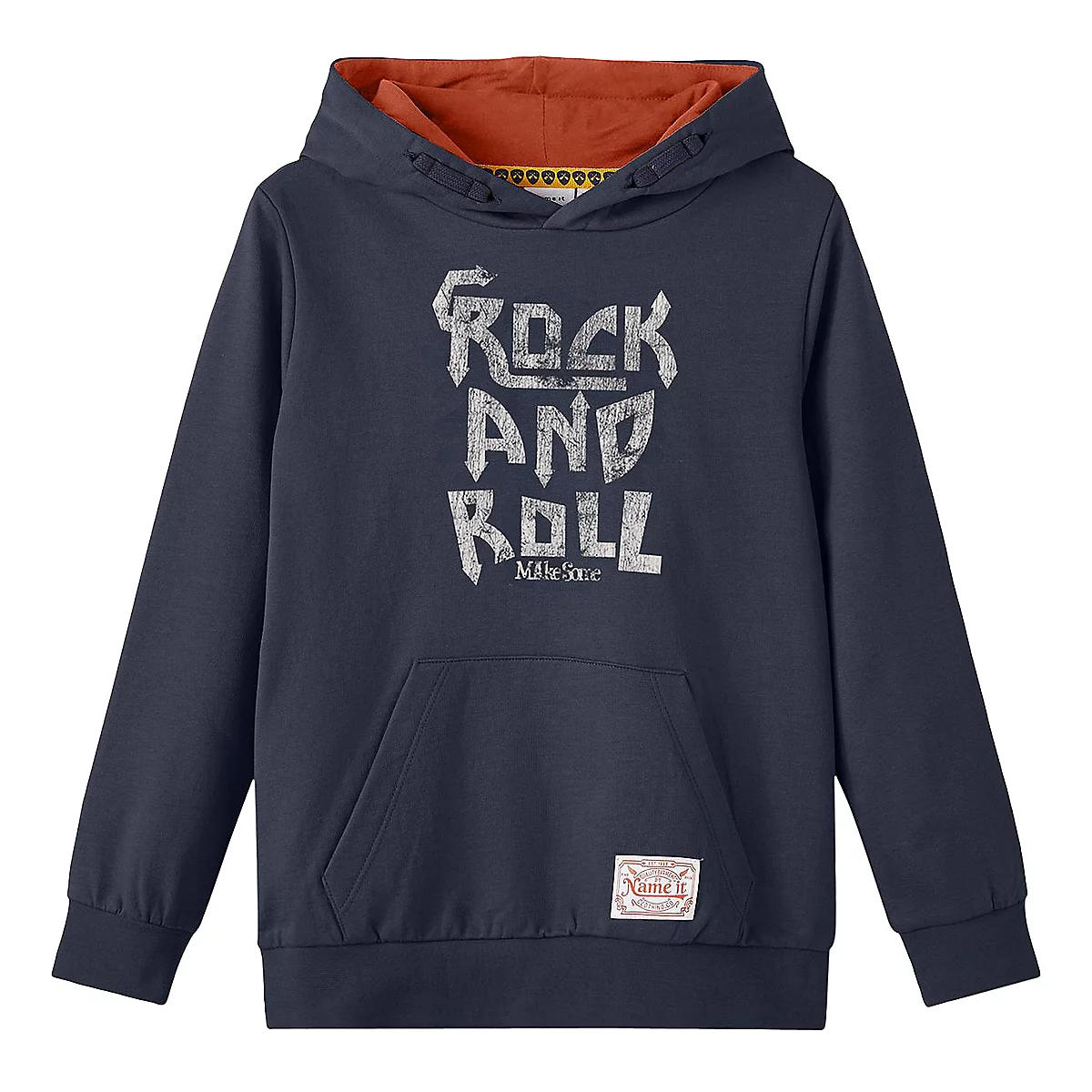 sweatshirt à capuche garçon nkmovab ls wh bru