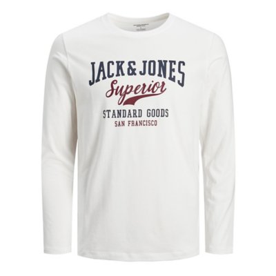 tee-shirt à manches longues homme jjelogo ls o-neck 2 col sn